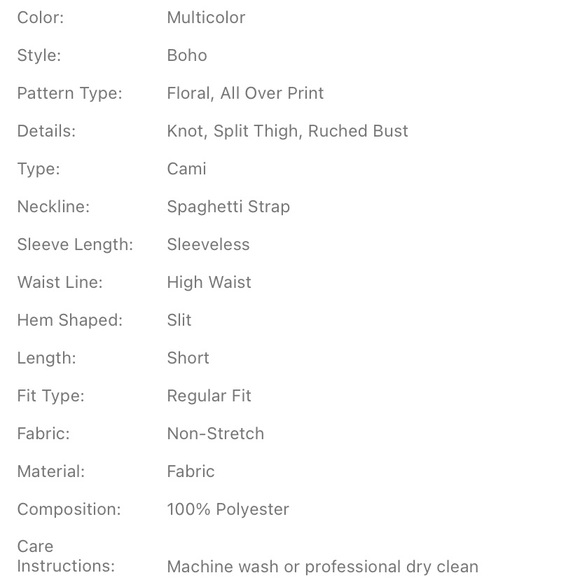 floral print split side cami dress - Picture 5 of 5